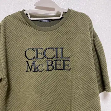 CECIL McBEE 변형 퀼트 티셔츠 풀오버 겨울 반팔 여성용