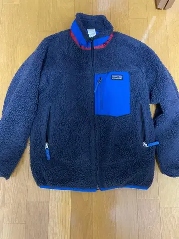 Patagonia 플리스 자켓 키즈 L 네이비