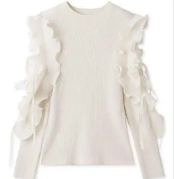 프릴 슬리브 니트 풀오버 snidel