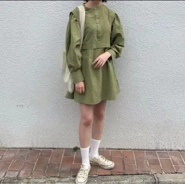 축구 체크 원피스