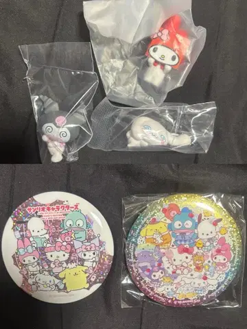 산리오 캔뱃지 피규어 세트