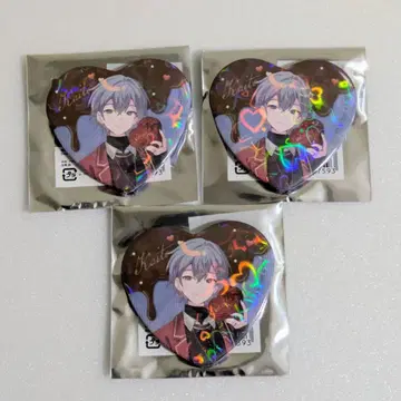 하츠네 미쿠 트레이딩 반짝반짝 하트 캔뱃지 KAITO 3개 세트