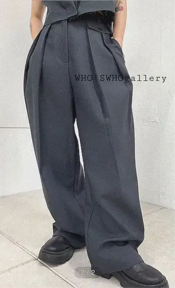 WHO'SWHOgallery [ HiNT ] 2턱 와이드 슬랙스