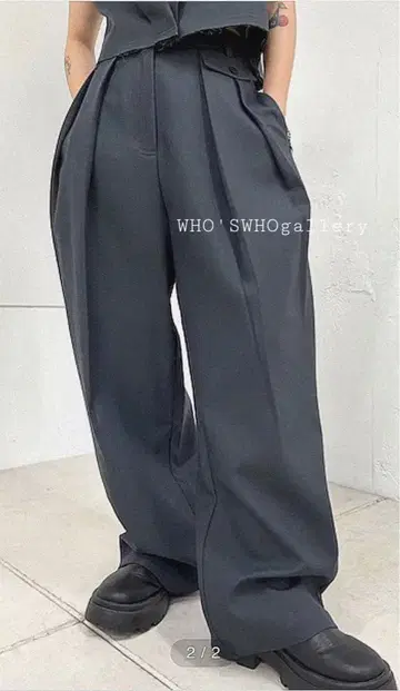 WHO'SWHOgallery [ HiNT ] 2턱 와이드 슬랙스