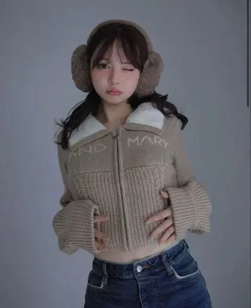 andmary Mary 로고 집업 탑스