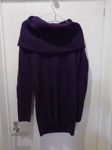 [ 미사용 새상품 택 포함 ] 터틀 원피스 퍼플