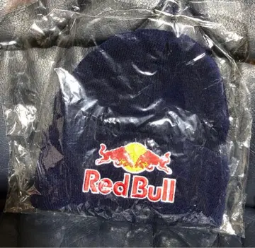 [ 새상품 ] Red Bull 니트 모자 네이비 모자 로고 자수 레드불