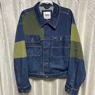 TOMMY JEANS 패치워크 데님 자켓 XL