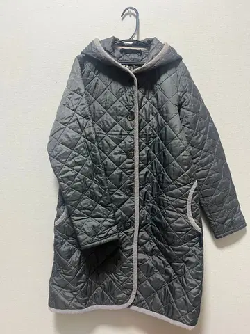 라벤햄 프레임워크 별주 그레이 후드 퀼팅 자켓 코트