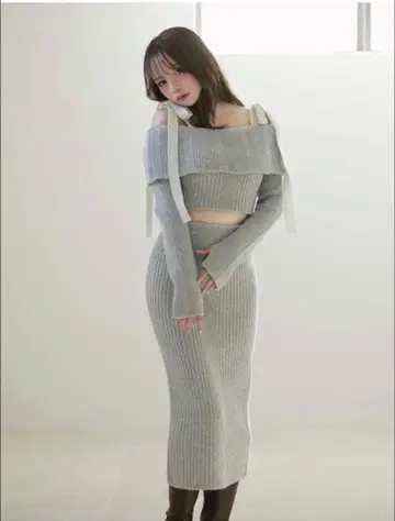 andmary Rei ribbon offshoulder set up