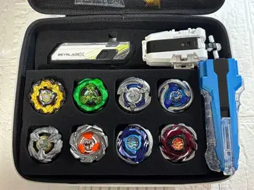 베이블레이드 X 묶음 판매 베이 8개, 런처, 케이스 등 부속물