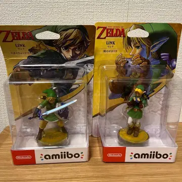 amiibo 2체 세트 시간의 오카리나 스카이워드 소드