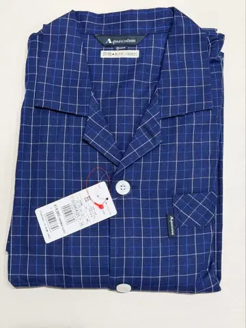 Aquascutum 체크 무늬 긴팔 파자마 M 사이즈