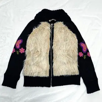 y2k 퍼 니트 archive 구제 의류 모리걸