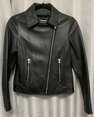 블랙 가죽 라이더 자켓 여성용