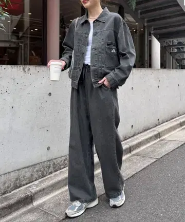 GEVACO 데님 자켓 팬츠 세트 사이즈 38 그레이