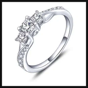 반지 여성용 실버 925 알레르기 검지 박스 포함