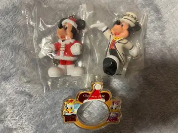 TDS 디즈니씨 캡슐 토이 크리스마스 코스 미키 피규어 2점