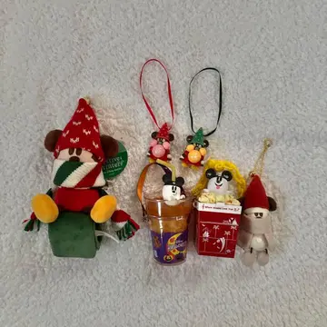 디즈니 크리스마스 미키 릴린린 키체인 캡슐 토이