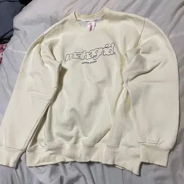 mahagrid 로고 맨투맨 S 크림색