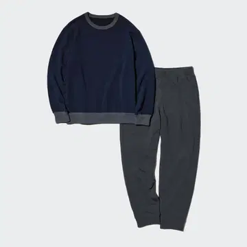 유니클로 남성용 울트라 스트레치 맨투맨 세트 네이비