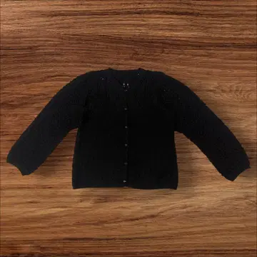 블랙 뜨개질 가디건
