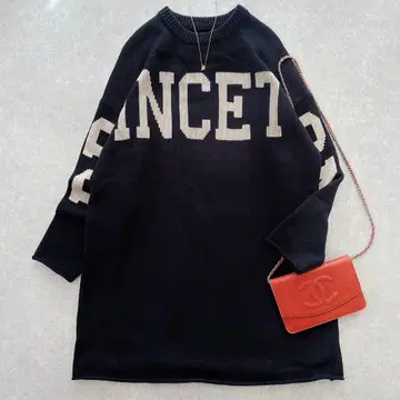 인기 스픽 앤 스팬 23AW 빅 로고 니트 원피스 네이비 F