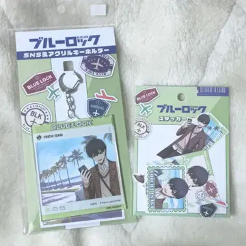 블루 록 이사기 요이치 아크릴 키링 스티커 여행ver.
