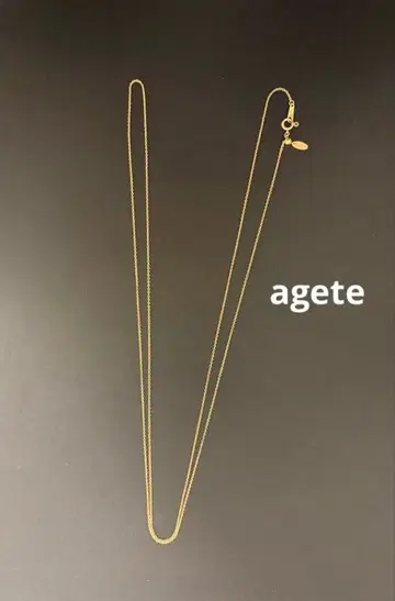 [agete] K10 롱 목걸이 슬라이드 조절기 포함 80cm