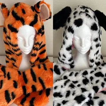 2개 세트 101마리 강아지 티거 팬캡 머플러