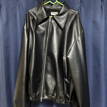 FITTER 블랙 가죽 자켓