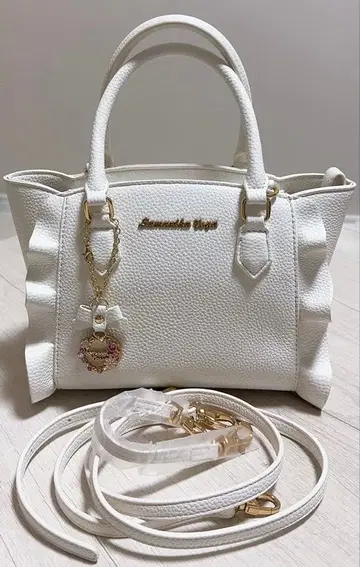 Samantha Vega 프릴 미니 플래터 참 포함 화이트