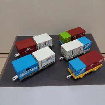 프라레일 화물 차량 5량 세트 컨테이너 차량