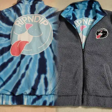 RIPNDIP 플리스 자켓 리버서블 2way 자수