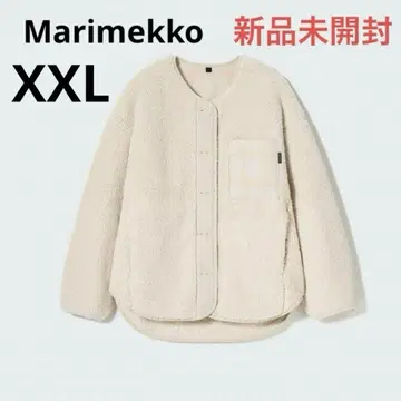 새상품 유니클로 마리메꼬 플리스 가디건 내추럴 XXL 미개봉
