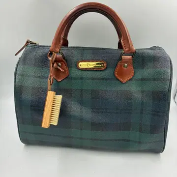 폴로 랄프로렌 미니 보스턴 백 핸드백 브러쉬 참 체크