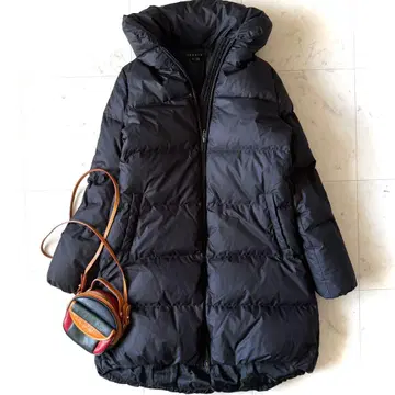 새상품급 띠어리 theory 빅 숄 다운 코트 블랙 M