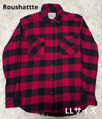 Roushattte 빨검 버팔로 체크 플란넬 셔츠 LL