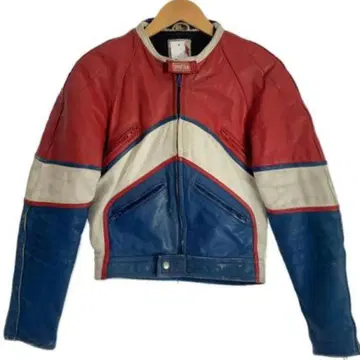SPARTAN/가죽 자켓/블루종/38/가죽/레드