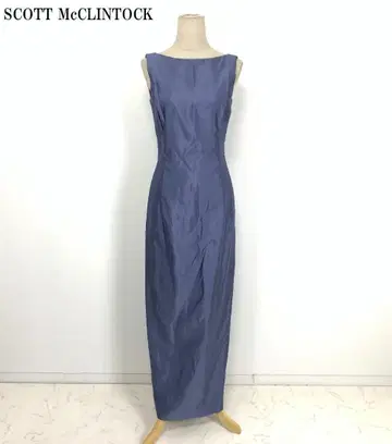 LA7401 스캇밤 슬리브리스 롱 드레스 블루 6