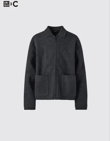 유니클로 C 니트 풀 지퍼 자켓