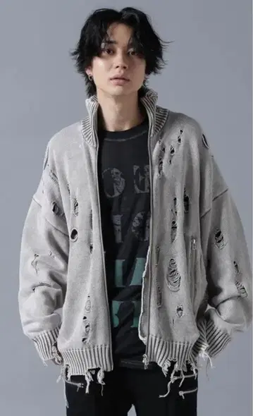 [ 레어 ] DAMAGE PIGMENT KNIT DRIVERS