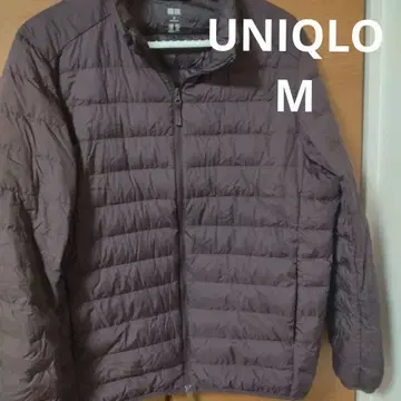 유니클로 다운 자켓 M 다크 브라운