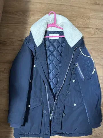 JUNMEN 네이비 자켓 아우터 후드 부착