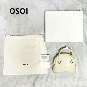 [ 새상품급 ] OSOI 서클 미니 숄더백 소가죽 베이지