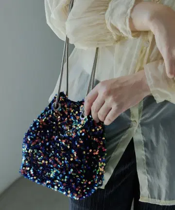 niana 스팽글 숄더백 네이비