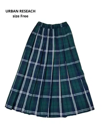 URBAN RESEACH 체크 플리츠 스커트 Free 사이즈