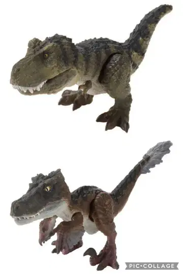 생물대도감 쁘띠 공룡 03 티라노 (줄무늬) 벨로키랍토르 (다크)