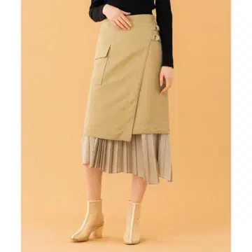 United Tokyo 플리츠 레이어드 스커트