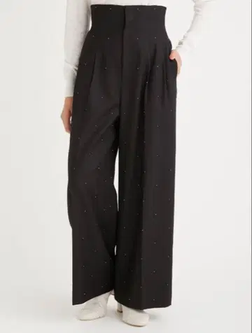 CELFORD 핫핏 하이웨스트 와이드 팬츠 스터드